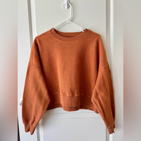 Aerie New Love Corded Cropped Crewneck Sweatshirt - Picture 3 of 13